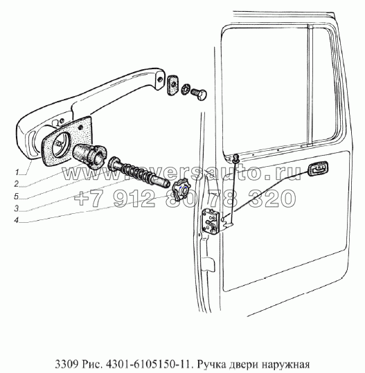 Ручка двери наружная